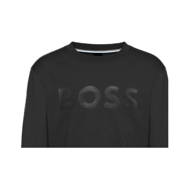 HUGO BOSS Flocked logo Cotton Sweatshirt-6
