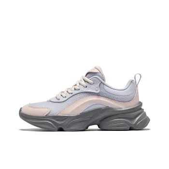 Erke Jade Rabbit Lite Height Increasing Slip Resistant Low Top Casual Shoes Women's Smoky Purple With Daylily Gray