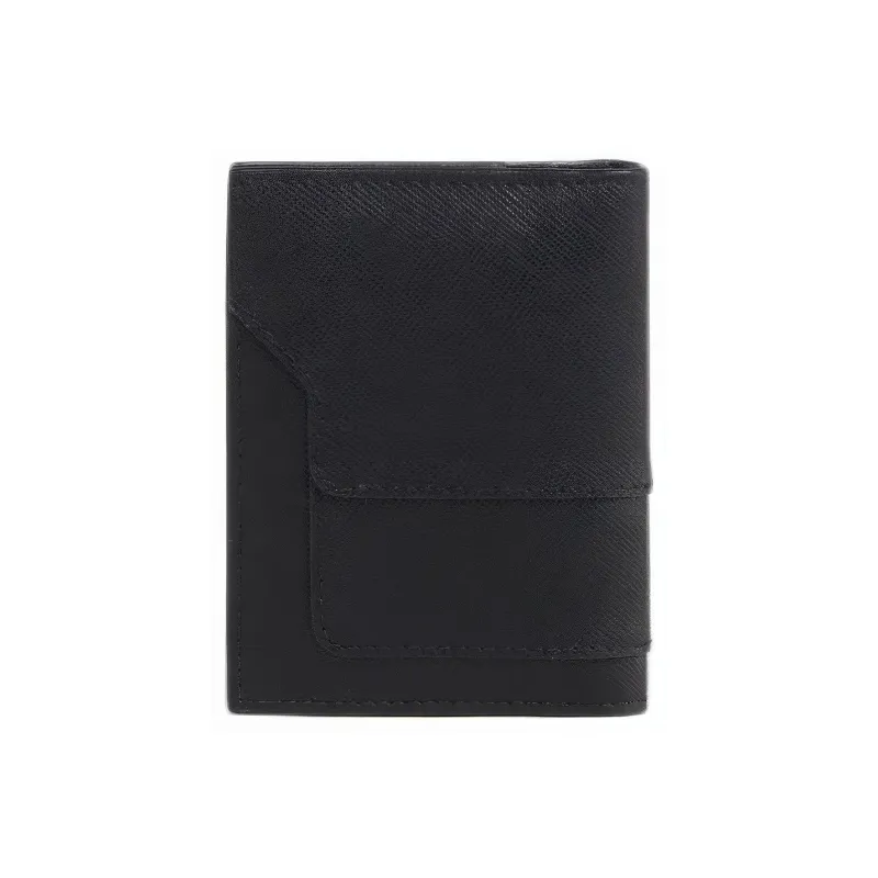MARNI Saffiano Calfskin Wallet Card Holder Card Holder Women's Black-1