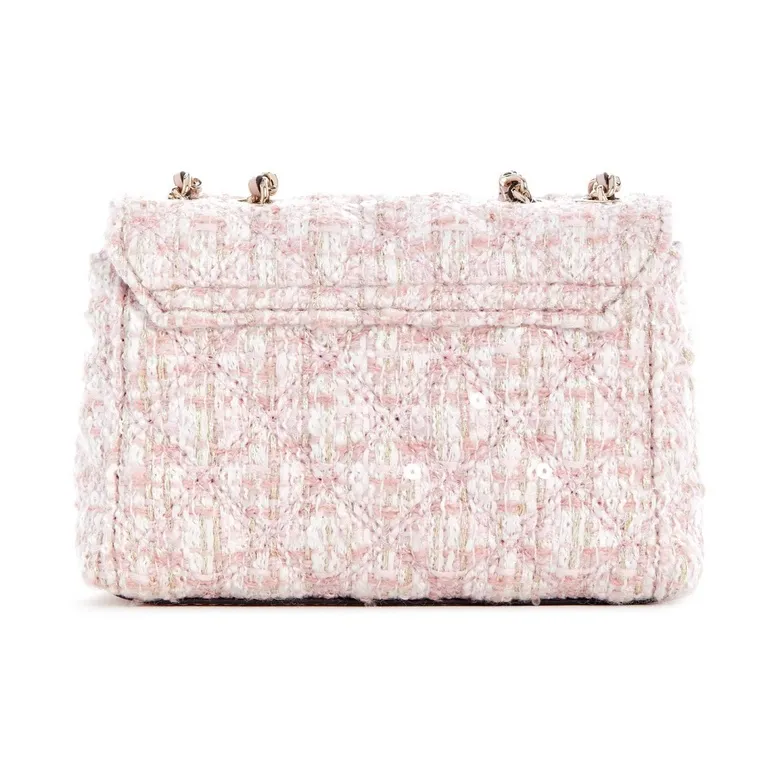 GUESS Fabric Artificial Leather Shoulder Bag Medium Size Women's Pink-2