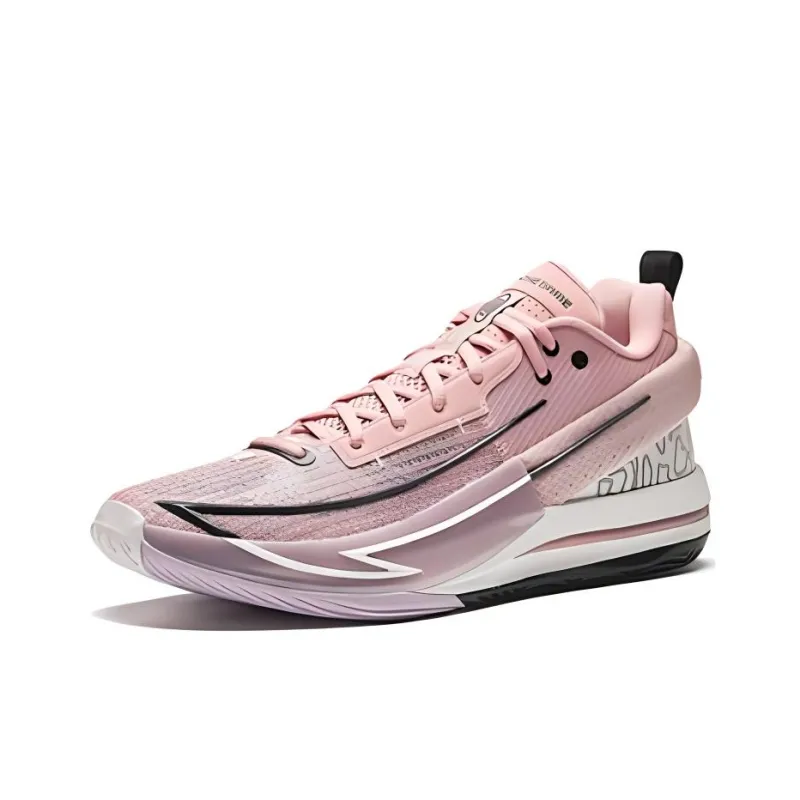 Anta Fengmang 1 Low Top Basketball Shoes Men's Pink-1