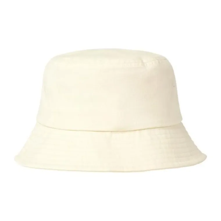 GRAIN DE BEAUTE Cotton Fabric Bucket Hats Unisex White-1
