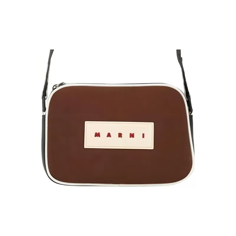 MARNI Polyester Shoulder Bag, Crossbody Bag Women's Brown-0