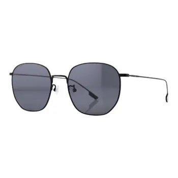 LAPIZ SENSIBLE. Titanium Alloy Oval Sunglasses Unisex Black