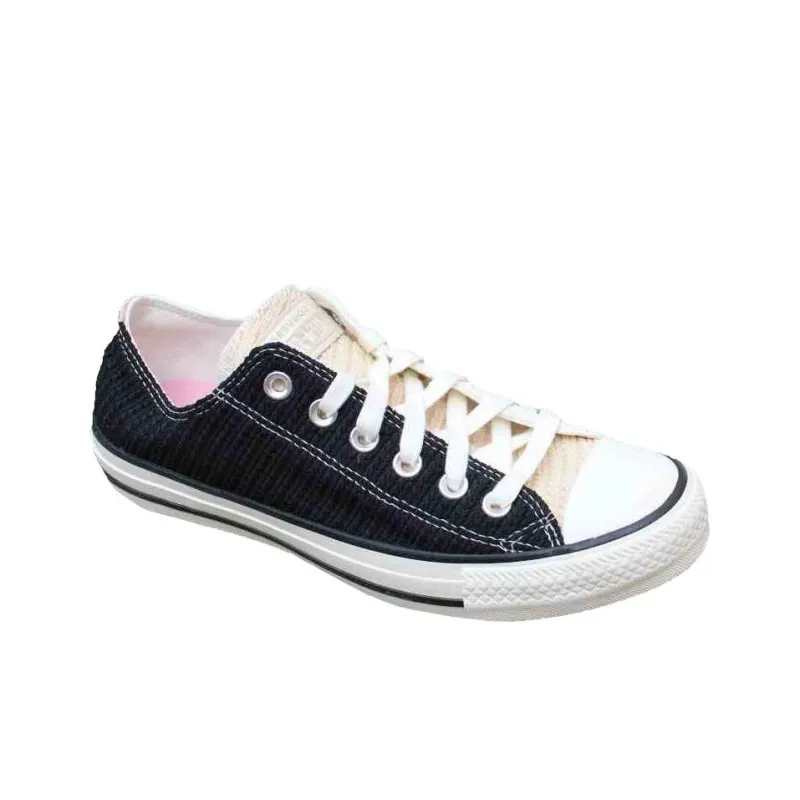 Converse All Star Anti Slip Wear Resistant Low Top Canvas Shoes Unisex Black White-1