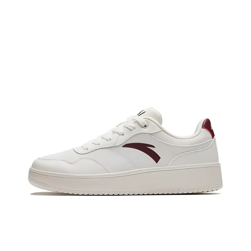 Anta Anti Slip Wear Resistant Low Top Casual Shoes Men's White Red-0