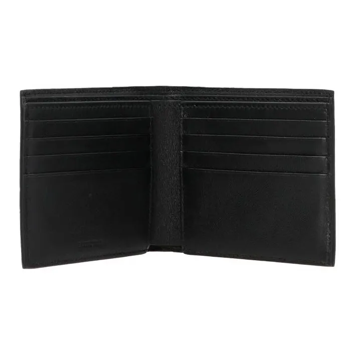 Balenciaga Cash Leather Wallet Unisex Black & White-3