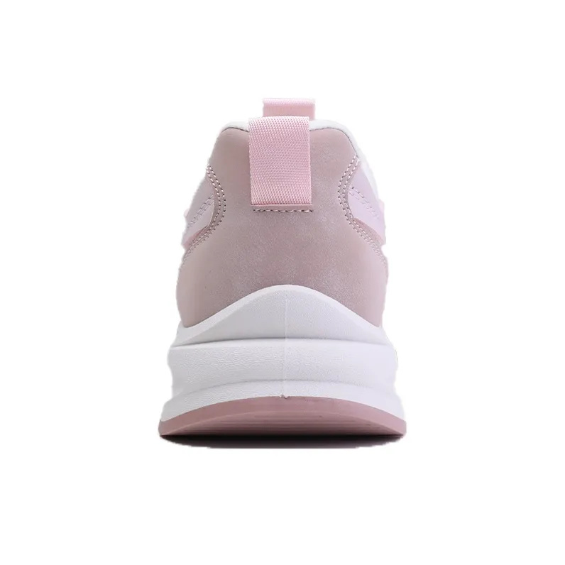 Warrior Anti-Slip And Wear-Resistant Height Increasing Low-Top Chunky Sneakers Women's White Pink-4