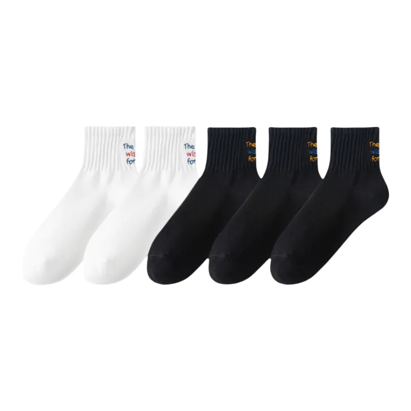 Lan Miao Mid Calf Socks Men's 5 Pack-4