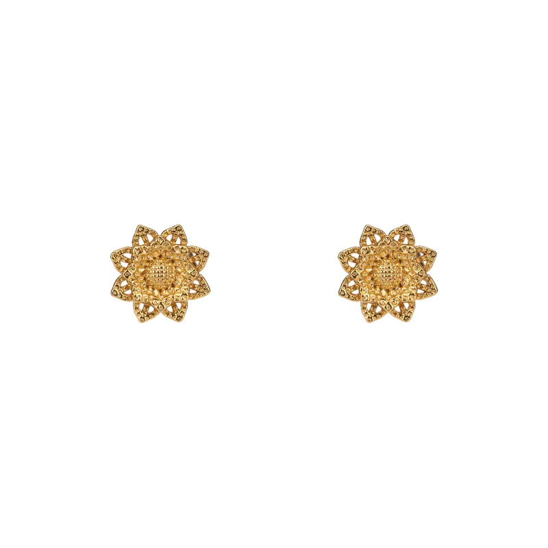 BLESSED BULLET Alloy Stud Earrings Women's Gold-0