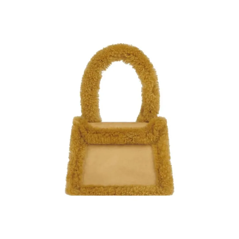Jacquemus Wool Handbag Small Size Women's Khaki-3