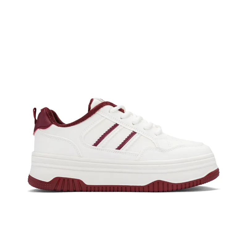 RENBEN Warm Balance Height Increasing Low-Top Skateboard Shoes Women's-7