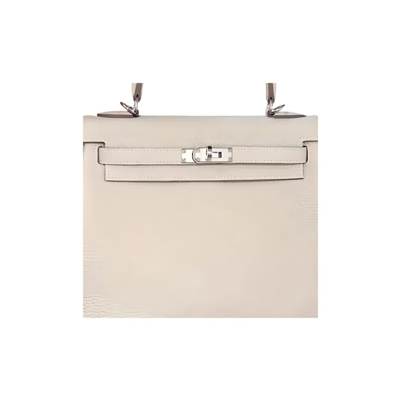 HERMES Kelly Togo Calfskin Kelly Bag Handbags Women's 10 Craie Milkshake White-1