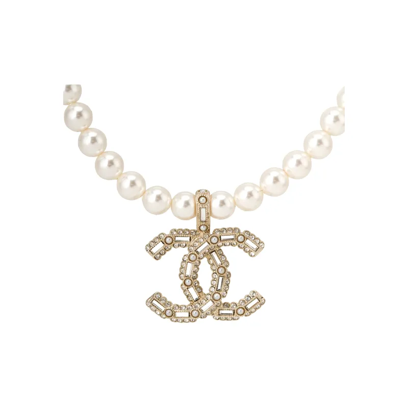 CHANEL 2024 Cc Faux pearl Necklace-0