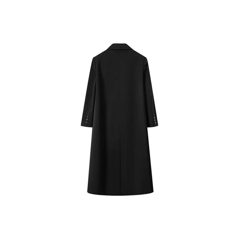 MOSIIMORII Trench Coat Women's Minimalist Black-1