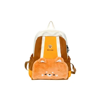 Kaka Tree Nylon Backpack Unisex Brown