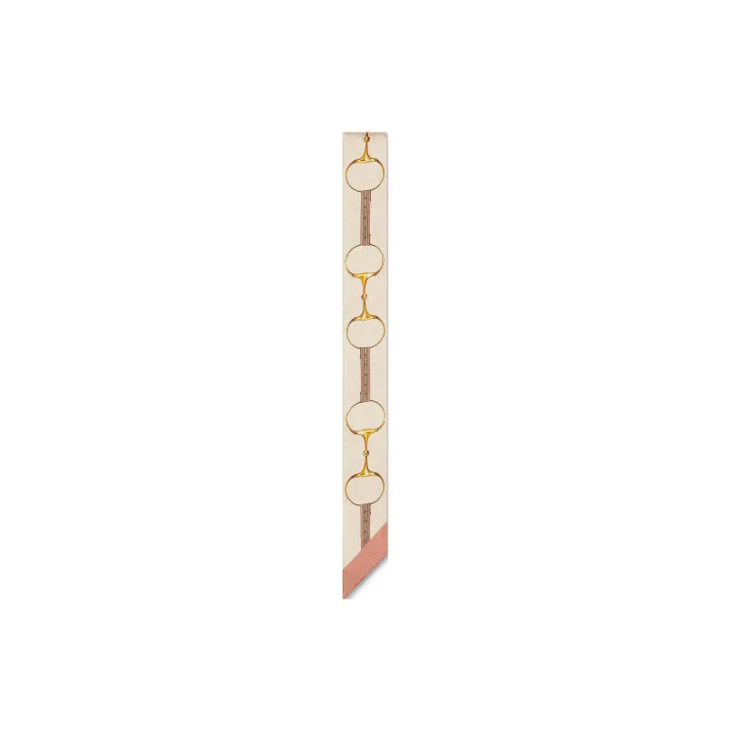 GUCCI Mulberry Silk Silk Scarves Women's Light Pink-0