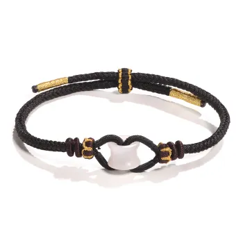 Lao Feng Xiang Hetian Jade Bracelets White Jade Unisex