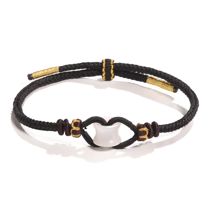 Lao Feng Xiang Hetian Jade Bracelets White Jade Unisex-0