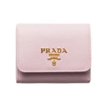 PRADA Saffiano Leather Wallet Women's Pink