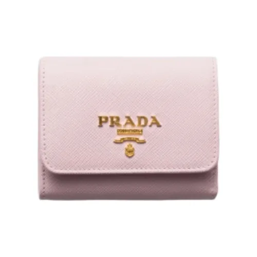 PRADA Saffiano Leather Wallet Women's Pink