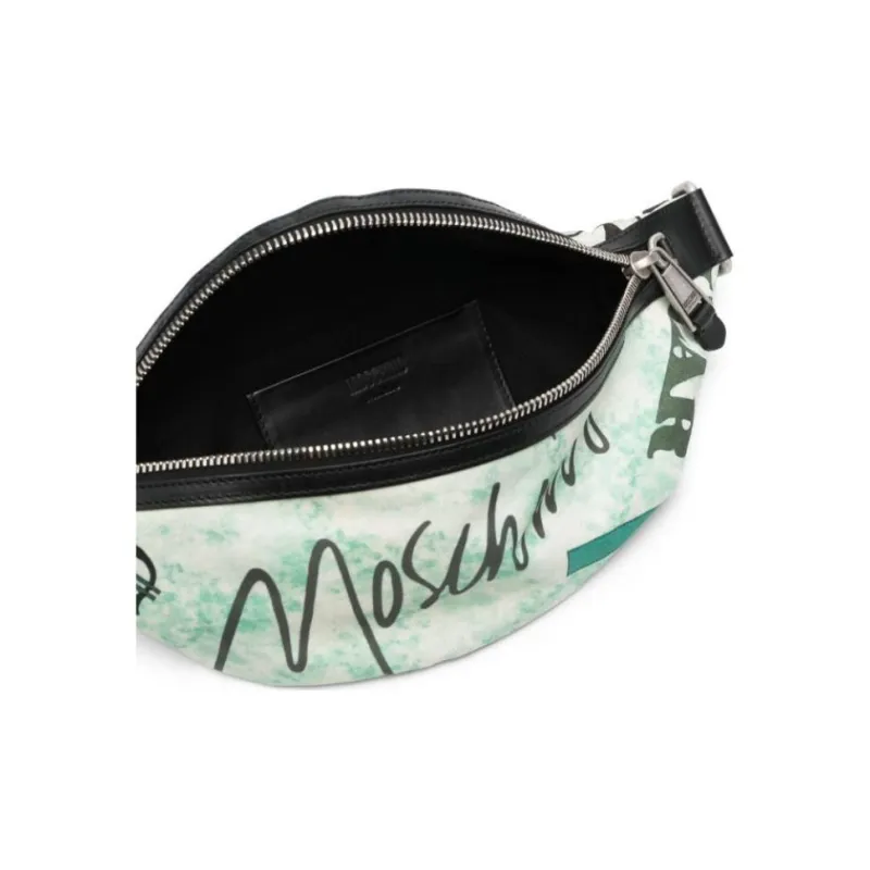 MOSCHINO Polyester Sling Bag Fanny Pack Men's Mint Green-3