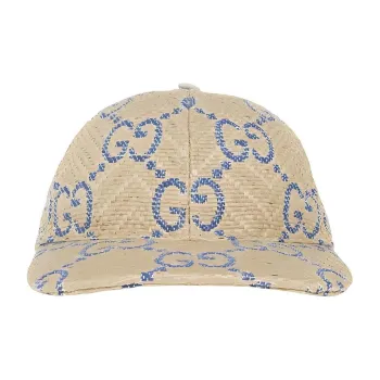 GUCCI Gg Raffia Effect Baseball Hat