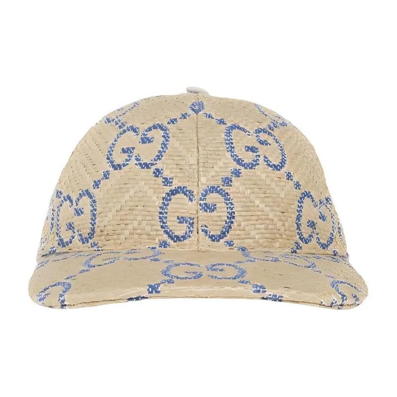 GUCCI Gg Raffia Effect Baseball Hat-0