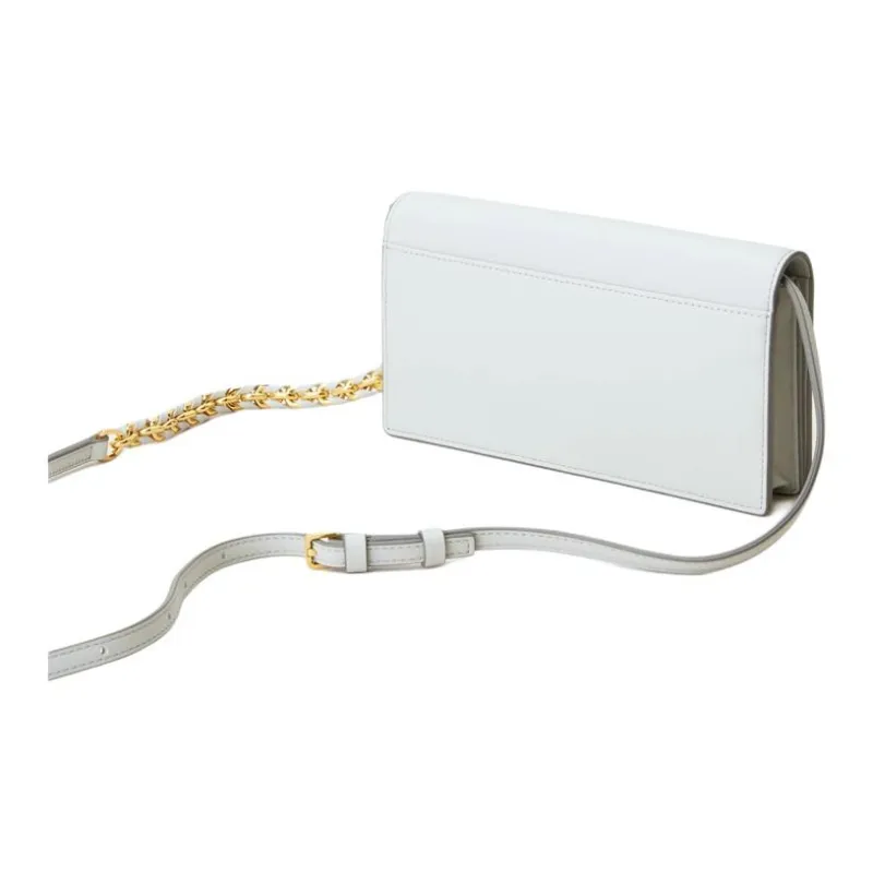 MCM Nappa Leather Small Square Bag Clutch Unisex Silver-2
