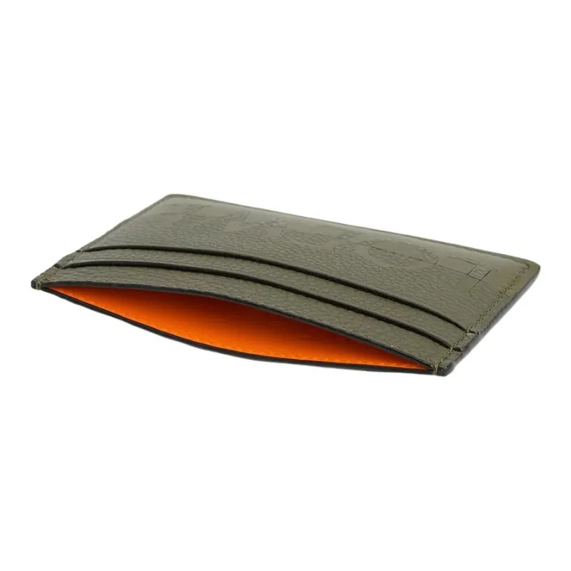 LOEWE Calfskin Card Holder Men's Green-4