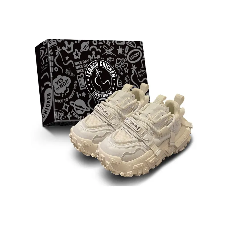 Legaco Chicken Cushioning Anti Slip And Wear Resistant Height Increasing Low Top Chunky Sneakers Men's Box-0