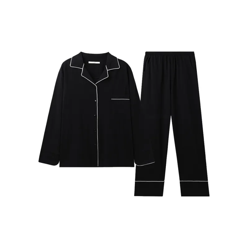 XIAFENYAN Pajama Set Women's Black-0