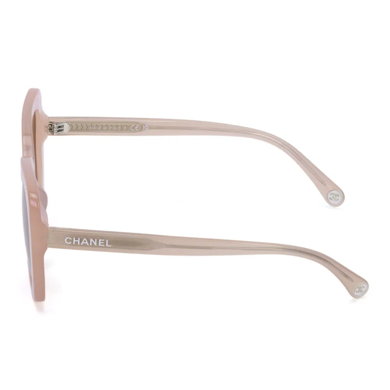 CHANEL Plate Frame Rectangular Sunglasses Unisex Pink-2