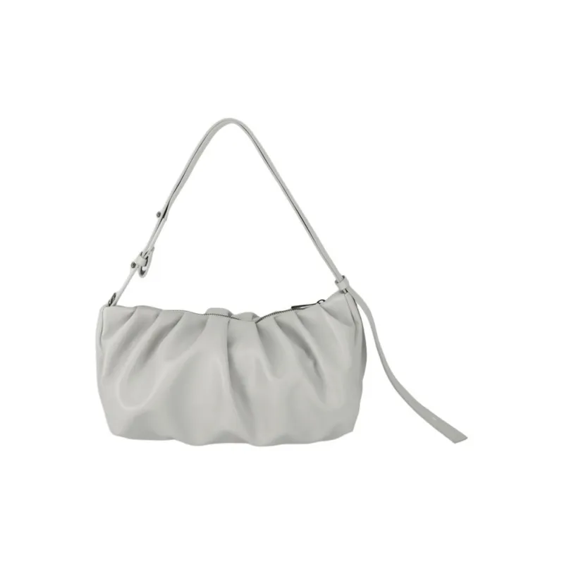 ALICE MARTHA Artificial Leather Crossbody Bag Shoulder Bag Women's Light Gray-4