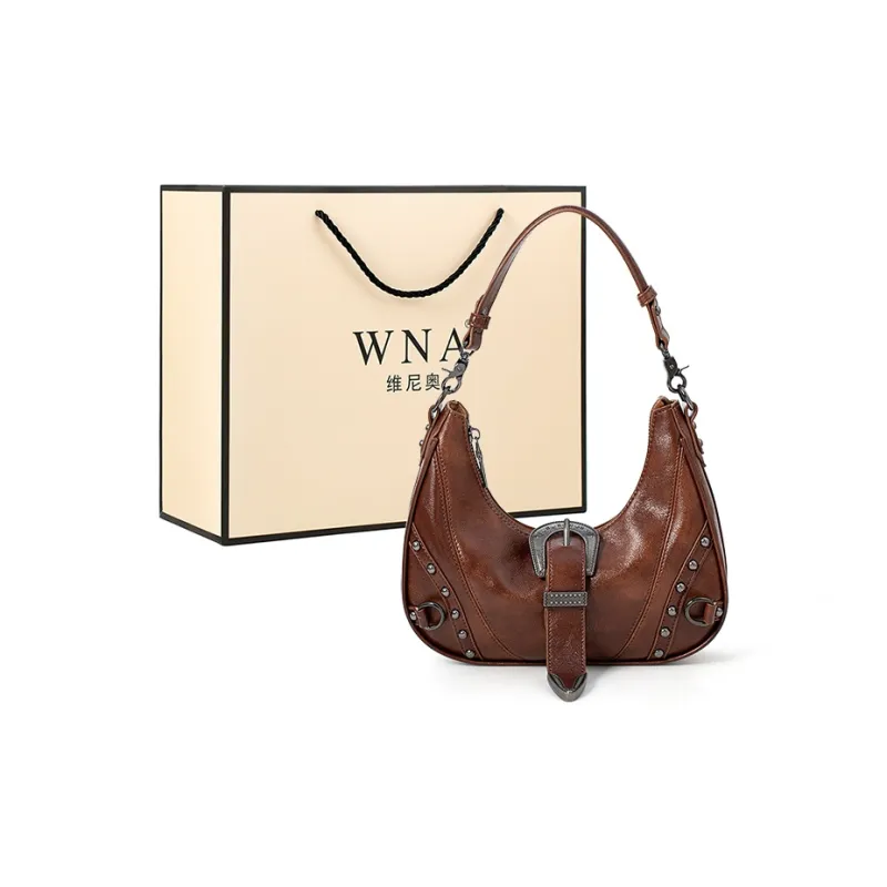 Vigno Synthetic Leather Shoulder Bag Handbag Regular Women's Red/Coffee-22