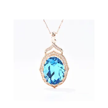 Queen Of Colored Stones Moissanite Pendants Women's