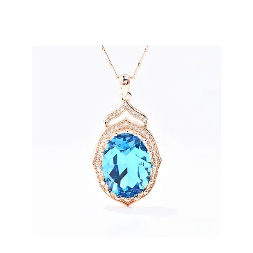 Queen Of Colored Stones Moissanite Pendants Women's