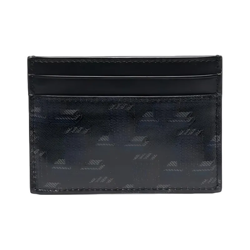 Lanvin Cow Leather Card Holder Men's Midnight Blue-1