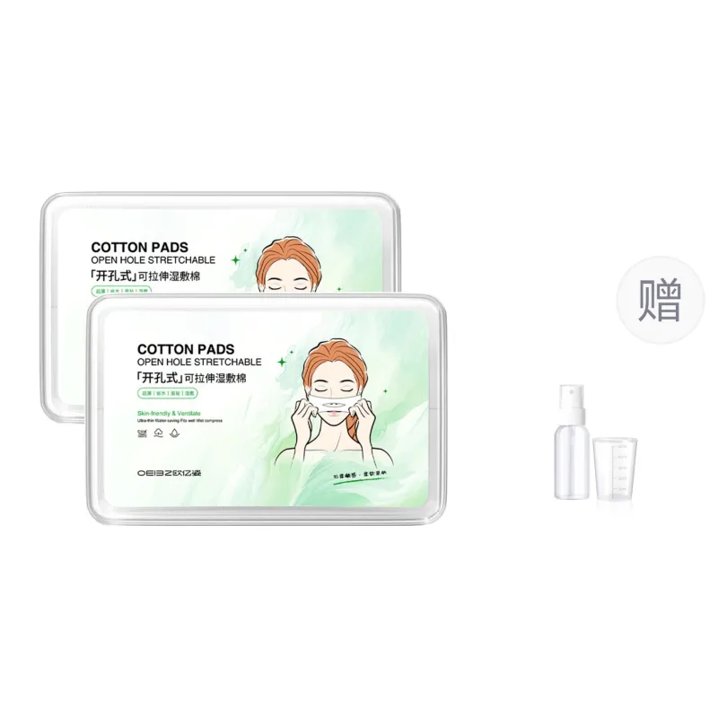 Oeiez Stretchable Facial Cotton For Wet Application Combination Mesh Hydrating Tencel Makeup Cotton Pads-5