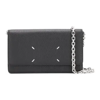Maison Margiela Calfskin Chain Bag, Shoulder Bag, Crossbody Bag, Wallet Women's Black
