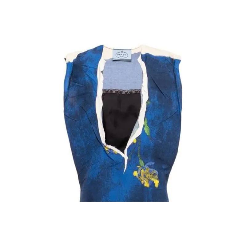 PRADA Sleeveless Dresses Women's Blue-3