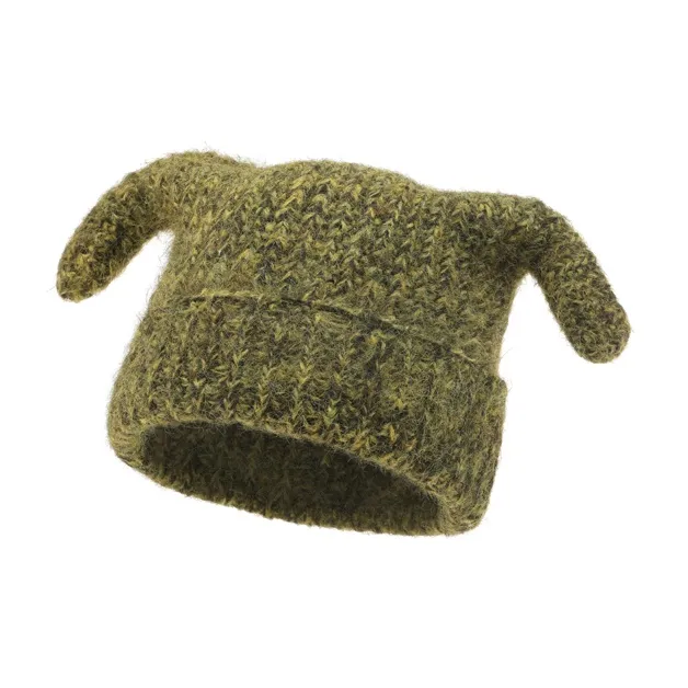FREE RABBITⅡ Fall And Winter Sweet Style Versatile Thickened Warm Facial Slimming Beanie Unisex-7