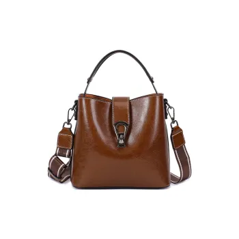 KAISER Cow Leather Handbag Women's Coffee/Brown/Black