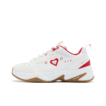 QIAODAN Flying Feather Badminton Shoes Men Low Top Jordan White Koi Red