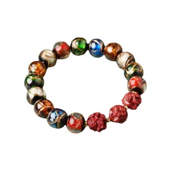 Red All Year Round Colored Glaze Bracelets Men's