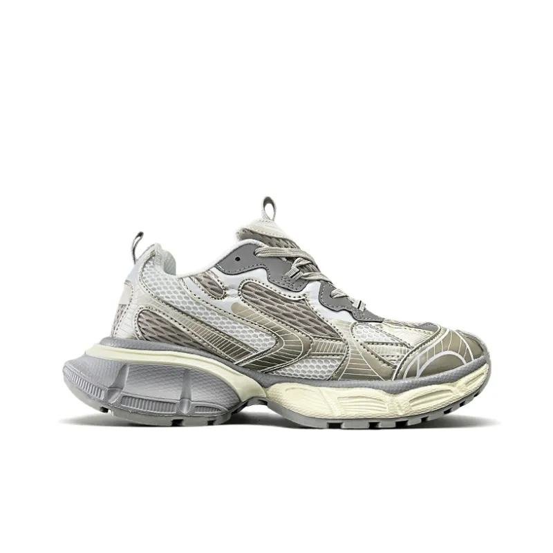 Hong Kong Meng Height Increasing Abrasion Resistant Slip Resistant Low Top Chunky Sneakers Unisex Champagne-2