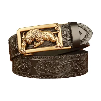 RX UVCUT Cow Leather Leather Belts Unisex 3.5cm