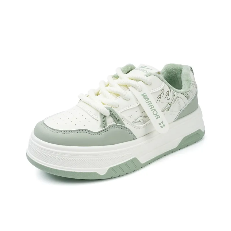 Warrior Warrior Skateboard Shoes Women's Beige Green-1