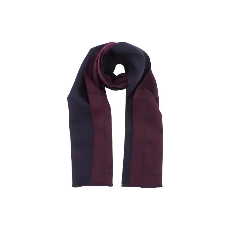 GUCCI Knit Scarves Men's Dark Red/Blue-1