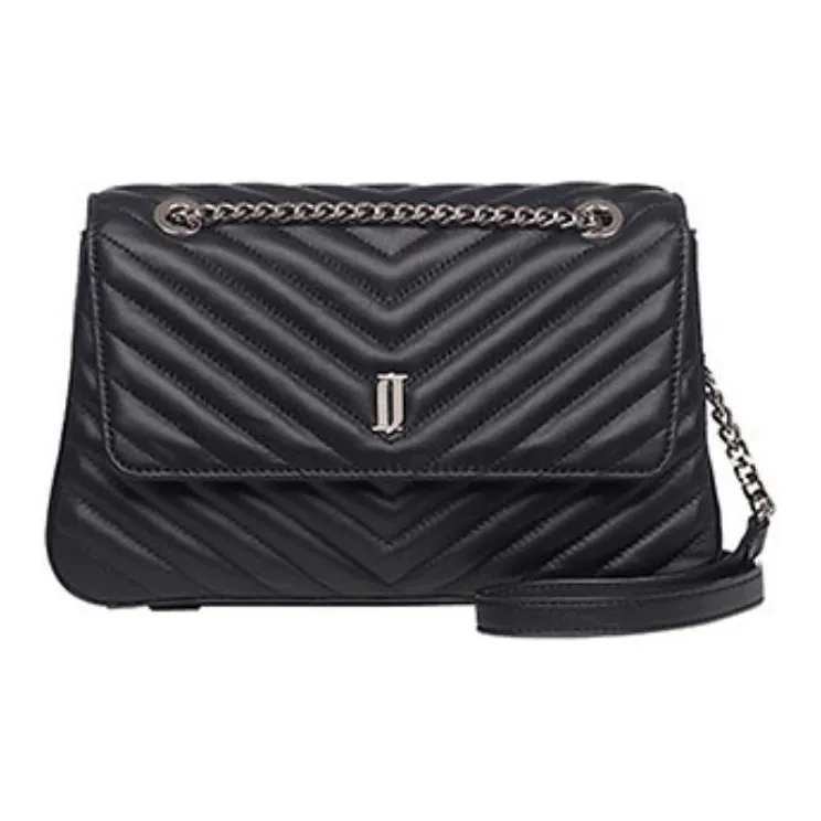 J.ESTINA Sheepskin Crossbody Bag Shoulder Bag Women's Black-0